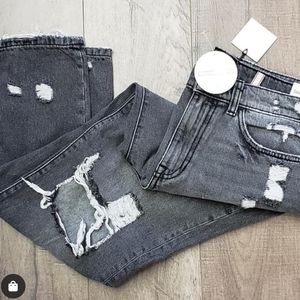 Grey Distressed Denim